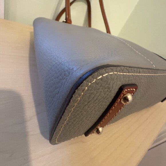Dooney & Bourke Pebble Leather Lexington Shopper Tote – Light Grey | Like New - Picture 7 of 16